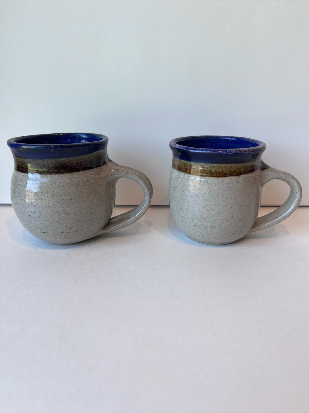 Vintage Handmade Pottery Mugs Set of 2
